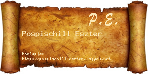 Pospischill Eszter névjegykártya